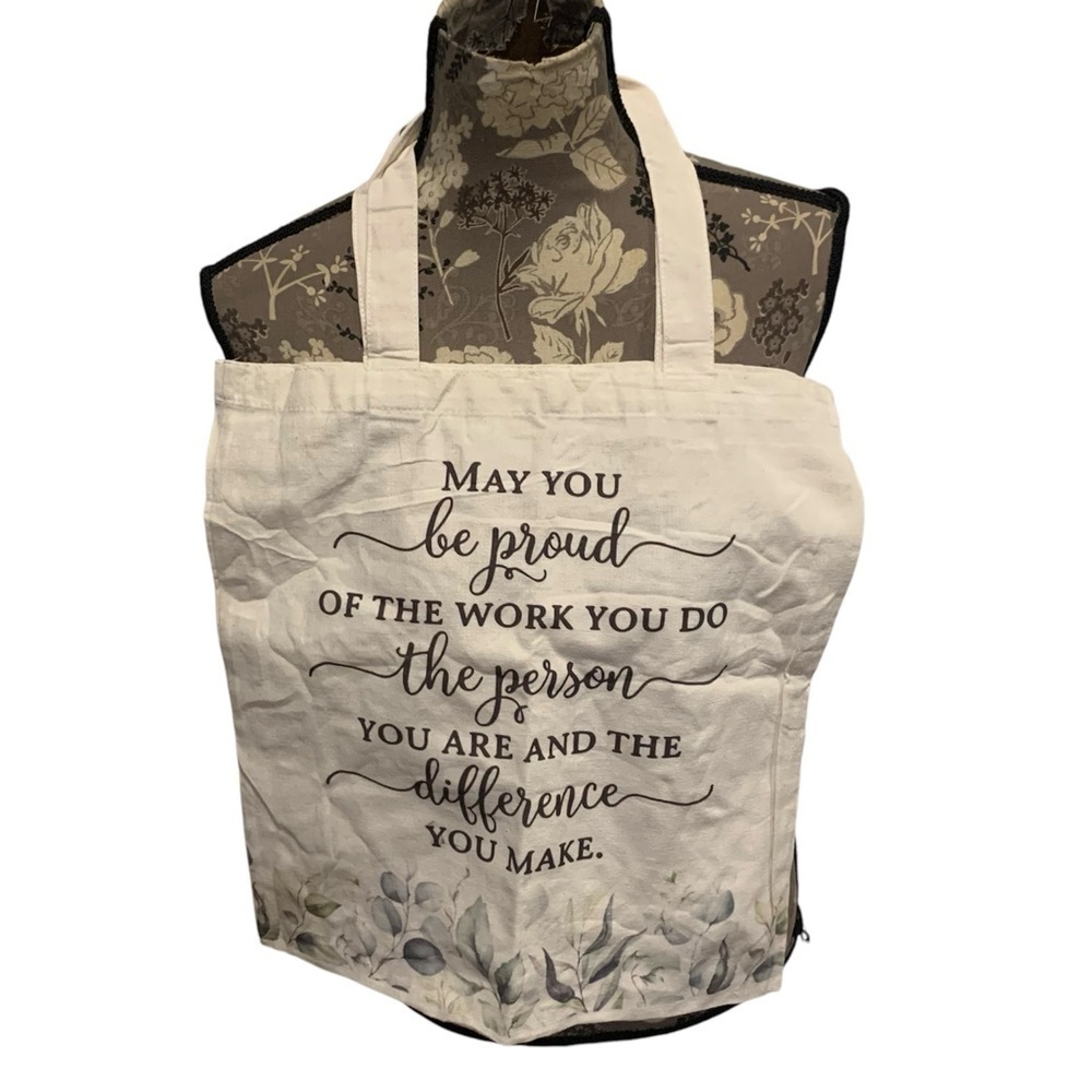 Inspirational Quote Canvas Tote